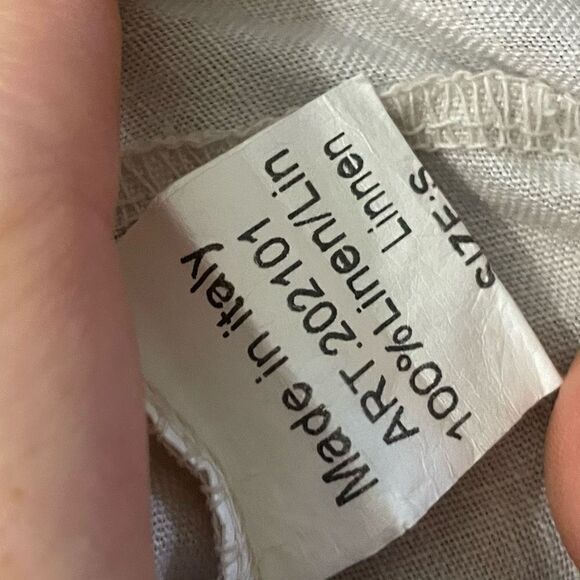 Lungo L’Arno Linen Women’s Lagenlook Made in Italy Top Size Small - Picture 4 of 4